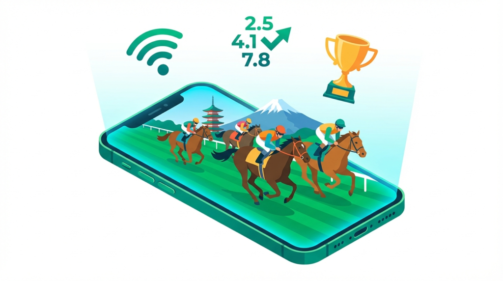 姫路競馬2月27日ライブ中継をスマホで無料視聴するイメージ図