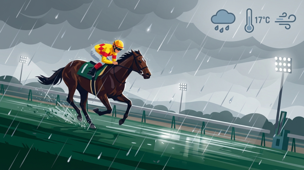 中山競馬場2月28日の稍重馬場でのオーシャンステークス予想イメージ図