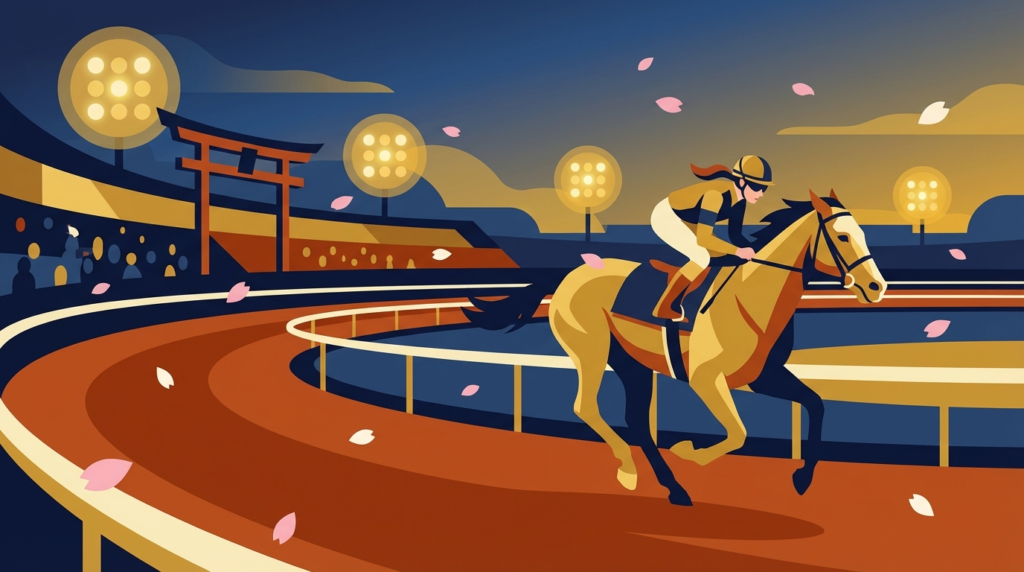 2月25日地方競馬・ユングフラウ賞とたんぽぽ賞の重賞レースイメージイラスト