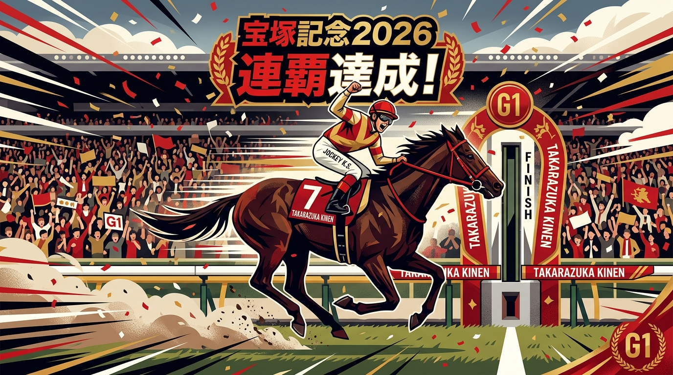 伝説、更新。武豊×メイショウタバル 宝塚記念を連覇｜マイユニバース競走中止で会場が静まり返った