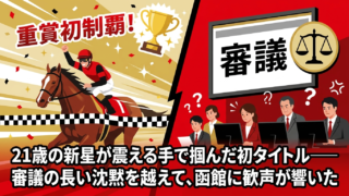 函館記念2026｜小林美駒がデビュー4年目で重賞初制覇！異例の長時間審議と制裁の全真相