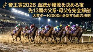 🧬 帝王賞2026・全13頭 血統完全解剖