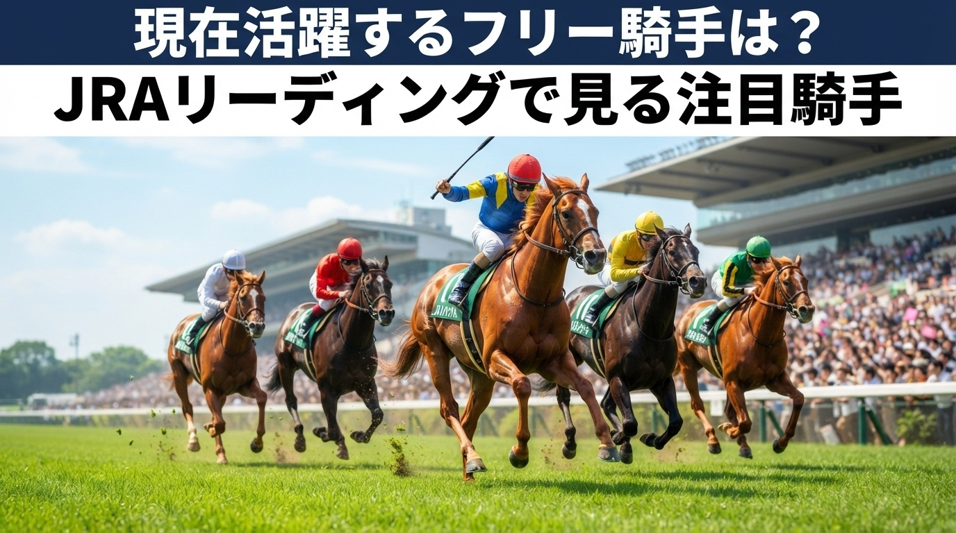 現在活躍するフリー騎手は？JRAリーディングから見る注目騎手と低迷期の見方