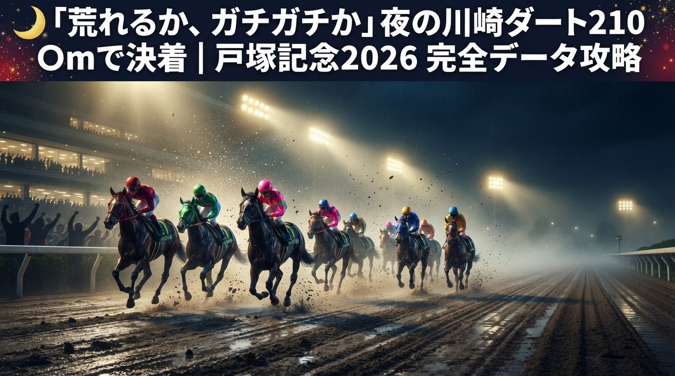 🏇 戸塚記念2026【川崎ダ2100m SI】天候・馬場・データで完全解剖