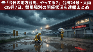 【9月9日・速報】地方競馬 開催・中止情報｜庄内川氾濫・大雨の影響まとめ