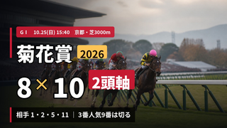 菊花賞2026 予想｜8番ロブチェン×10番ダノンヒストリーの2頭軸、相手は1・2・5・11